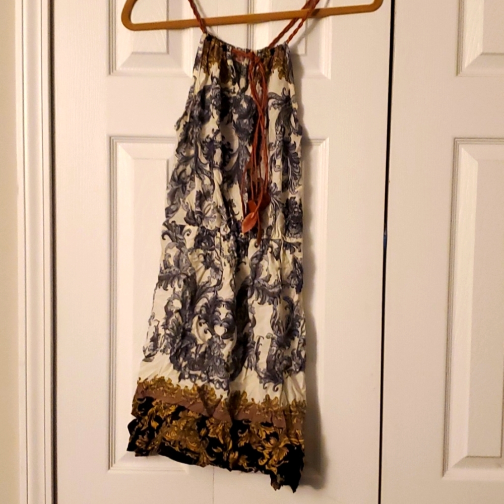 Light summer dress, leather straps